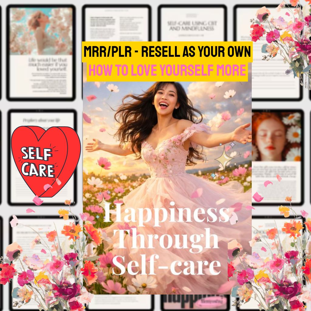 PLR Self Care eBook How To Love Your Self More :Happiness Through Self Care