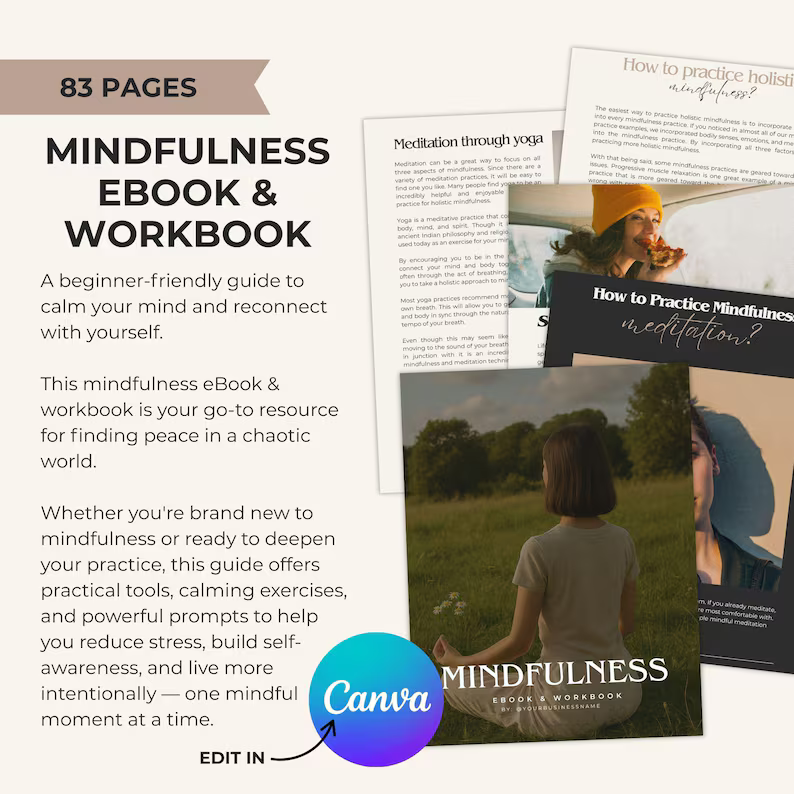 Mental Wellness and Self-Care PLR Bundle | Done-for-You eBooks and Workbooks | Mindset Coach Resources | Editable Canva Templates | Resell Rights Included - Image 2