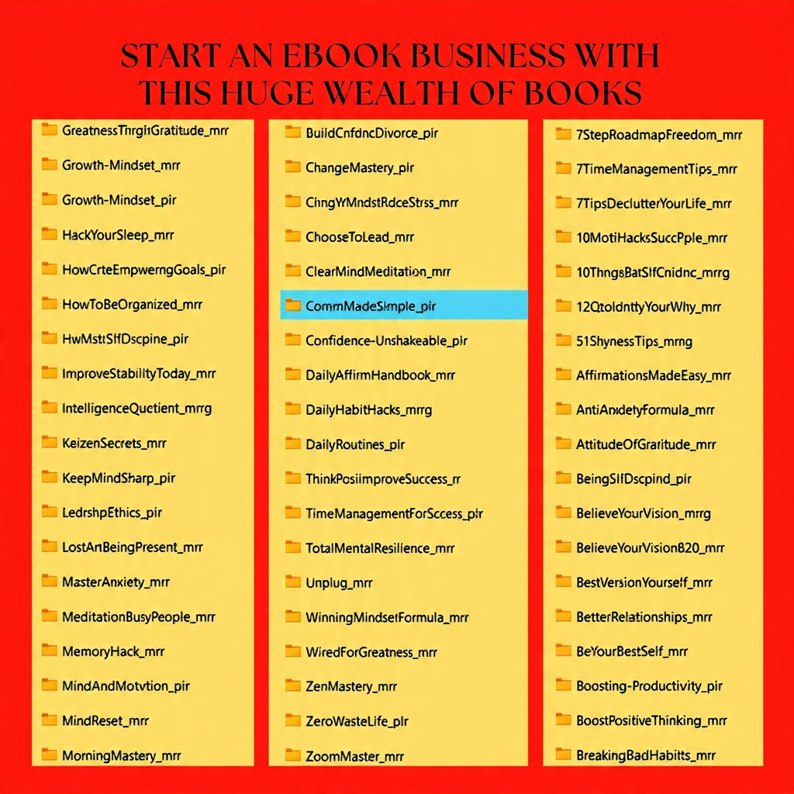 570+ Self-Help eBooks Bundle (PLR + MRR) | Private Label Rights & Master Resell Rights Included | Mental Health and Self-Love Resources | Done-for-You Digital Product - Image 4