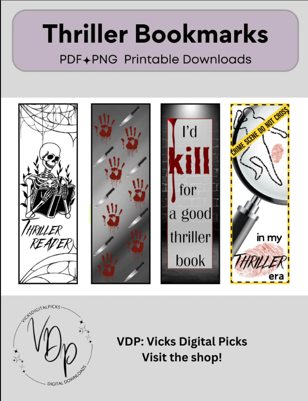 Thriller, Psychological Thriller Bookmark - Image 3